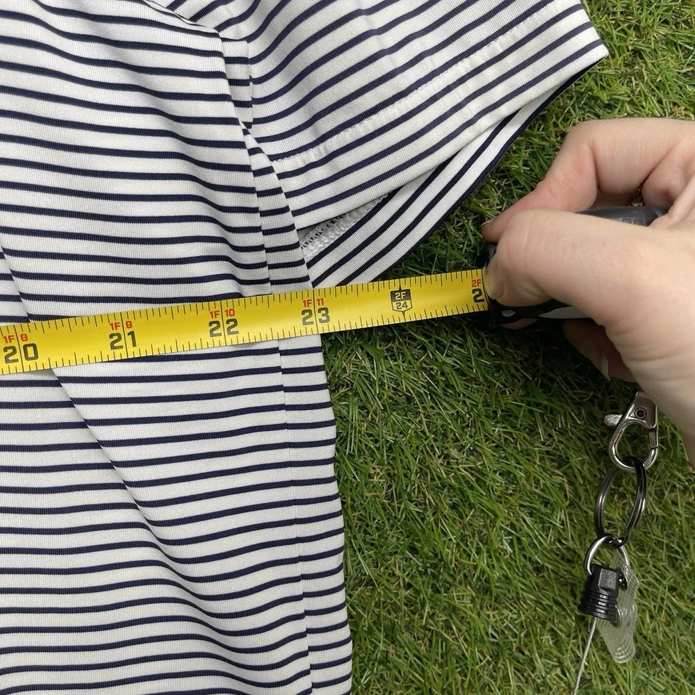 RLX Ralph Lauren Golf Polo Shirt Mens Large Striped Athletic Sportswear Sport